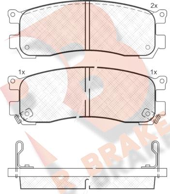 R Brake RB1417 - Гальмівні колодки, дискові гальма autozip.com.ua