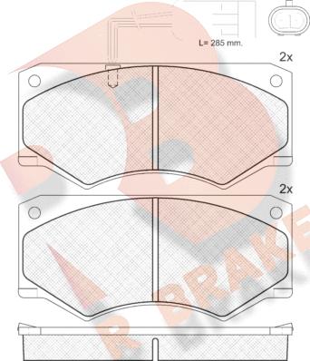 R Brake RB1421 - Гальмівні колодки, дискові гальма autozip.com.ua