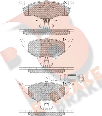 R Brake RB1594-071 - Гальмівні колодки, дискові гальма autozip.com.ua