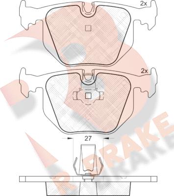 R Brake RB1549 - Гальмівні колодки, дискові гальма autozip.com.ua