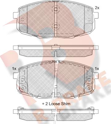 R Brake RB1540-207 - Гальмівні колодки, дискові гальма autozip.com.ua