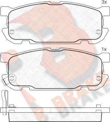 R Brake RB1541 - Гальмівні колодки, дискові гальма autozip.com.ua