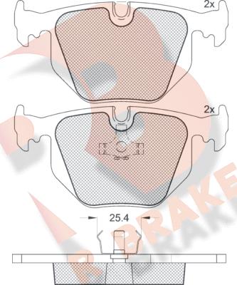 R Brake RB1548 - Гальмівні колодки, дискові гальма autozip.com.ua