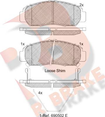 DJ Parts BP1760 - Гальмівні колодки, дискові гальма autozip.com.ua