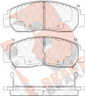 R Brake RB1543 - Гальмівні колодки, дискові гальма autozip.com.ua
