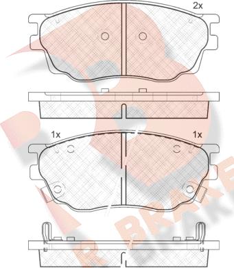 R Brake RB1542 - Гальмівні колодки, дискові гальма autozip.com.ua