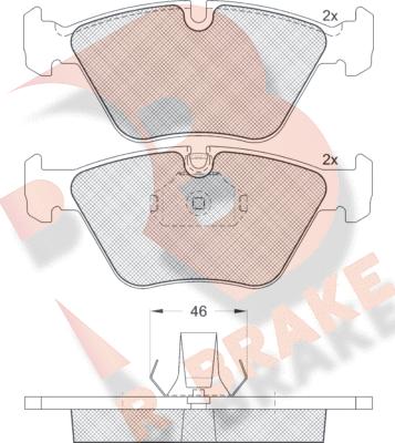 R Brake RB1550 - Гальмівні колодки, дискові гальма autozip.com.ua