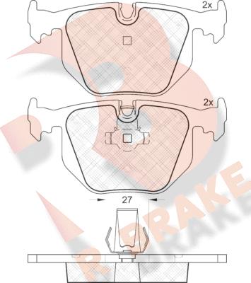 R Brake RB1552 - Гальмівні колодки, дискові гальма autozip.com.ua