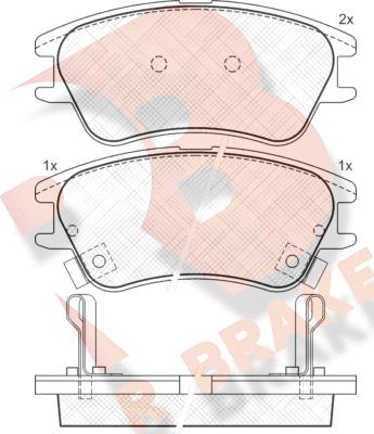 R Brake RB1557 - Гальмівні колодки, дискові гальма autozip.com.ua