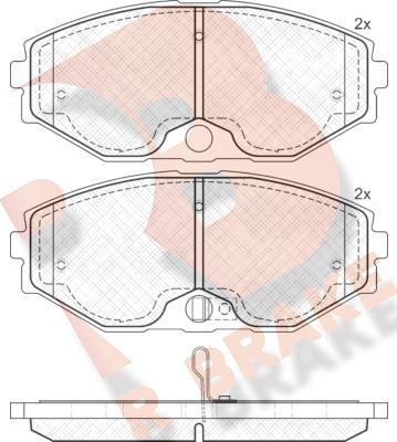 R Brake RB1568 - Гальмівні колодки, дискові гальма autozip.com.ua