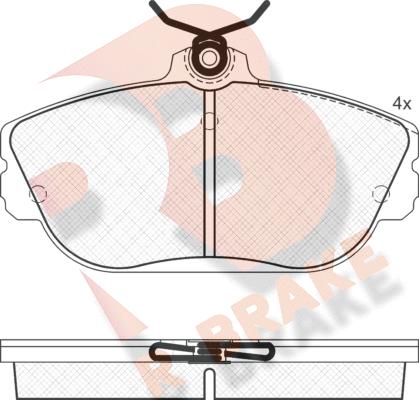 R Brake RB1506 - Гальмівні колодки, дискові гальма autozip.com.ua