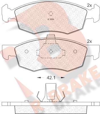 R Brake RB1508 - Гальмівні колодки, дискові гальма autozip.com.ua