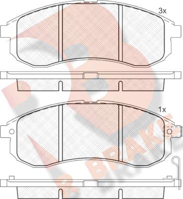 R Brake RB1507 - Гальмівні колодки, дискові гальма autozip.com.ua