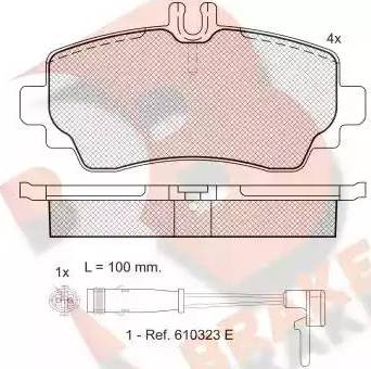 R Brake RB1516 - Гальмівні колодки, дискові гальма autozip.com.ua