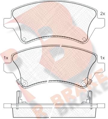 R Brake RB1513 - Гальмівні колодки, дискові гальма autozip.com.ua