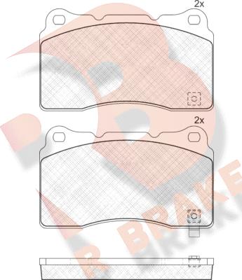 R Brake RB1585 - Гальмівні колодки, дискові гальма autozip.com.ua