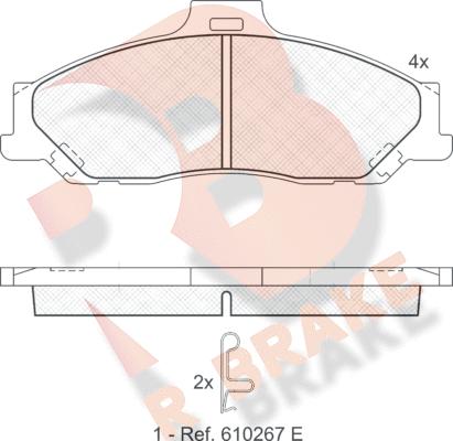 R Brake RB1580 - Гальмівні колодки, дискові гальма autozip.com.ua