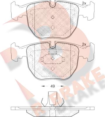 R Brake RB1530 - Гальмівні колодки, дискові гальма autozip.com.ua
