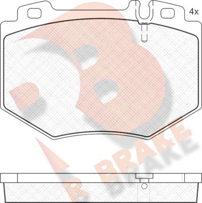 R Brake RB1538 - Гальмівні колодки, дискові гальма autozip.com.ua