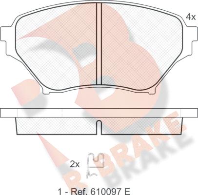 R Brake RB1529 - Гальмівні колодки, дискові гальма autozip.com.ua