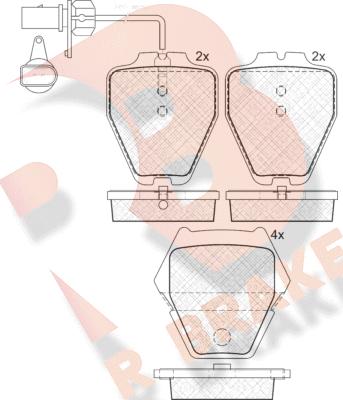 R Brake RB1571 - Гальмівні колодки, дискові гальма autozip.com.ua