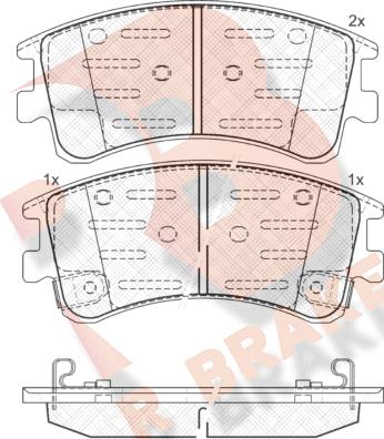 R Brake RB1578 - Гальмівні колодки, дискові гальма autozip.com.ua