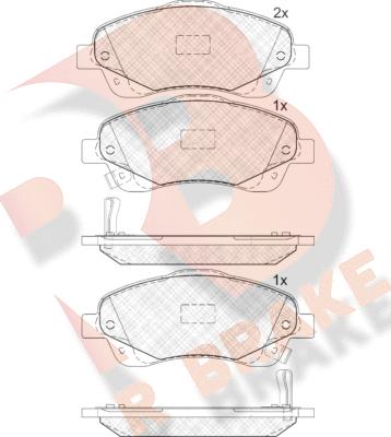 R Brake RB1573 - Гальмівні колодки, дискові гальма autozip.com.ua