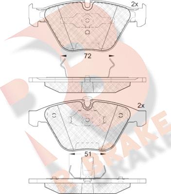 R Brake RB1577 - Гальмівні колодки, дискові гальма autozip.com.ua