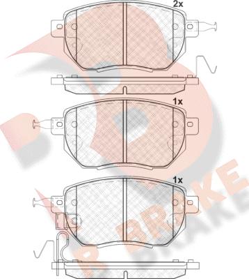 R Brake RB1696 - Гальмівні колодки, дискові гальма autozip.com.ua