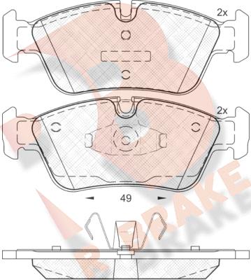 R Brake RB1698 - Гальмівні колодки, дискові гальма autozip.com.ua