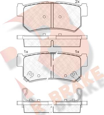 R Brake RB1646 - Гальмівні колодки, дискові гальма autozip.com.ua