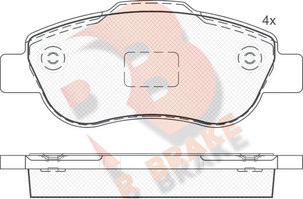 R Brake RB1659 - Гальмівні колодки, дискові гальма autozip.com.ua