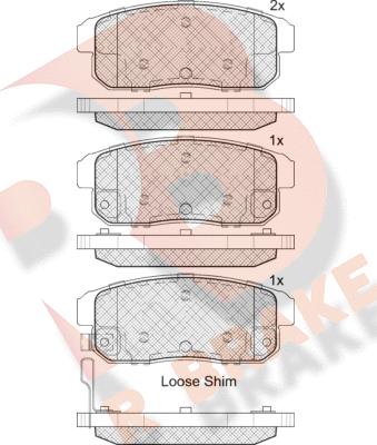 R Brake RB1667 - Гальмівні колодки, дискові гальма autozip.com.ua