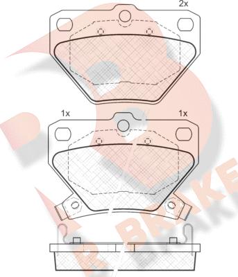 R Brake RB1607 - Гальмівні колодки, дискові гальма autozip.com.ua