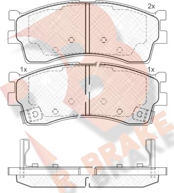 R Brake RB1610 - Гальмівні колодки, дискові гальма autozip.com.ua