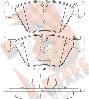 R Brake RB1686 - Гальмівні колодки, дискові гальма autozip.com.ua