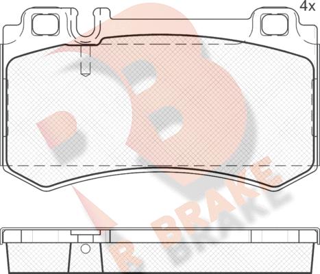 R Brake RB1680 - Гальмівні колодки, дискові гальма autozip.com.ua
