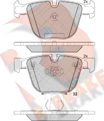 R Brake RB1687 - Гальмівні колодки, дискові гальма autozip.com.ua