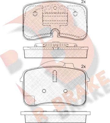 R Brake RB1626 - Гальмівні колодки, дискові гальма autozip.com.ua