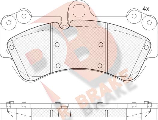 R Brake RB1620 - Гальмівні колодки, дискові гальма autozip.com.ua