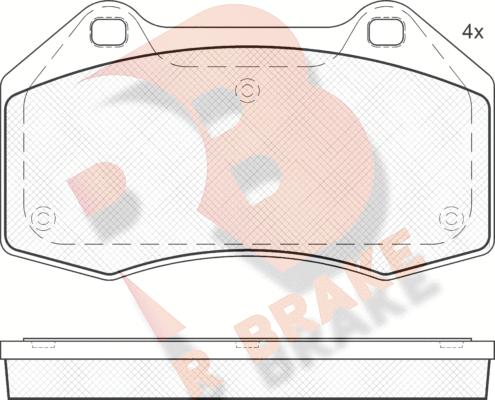 R Brake RB1679 - Гальмівні колодки, дискові гальма autozip.com.ua