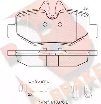 R Brake RB1676 - Гальмівні колодки, дискові гальма autozip.com.ua