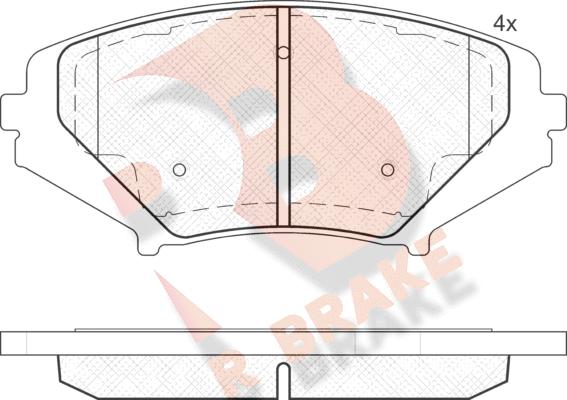 R Brake RB1670 - Гальмівні колодки, дискові гальма autozip.com.ua