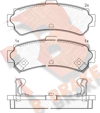 R Brake RB1095 - Гальмівні колодки, дискові гальма autozip.com.ua