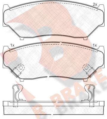 R Brake RB1096 - Гальмівні колодки, дискові гальма autozip.com.ua