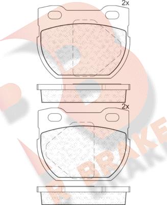 R Brake RB1090-201 - Гальмівні колодки, дискові гальма autozip.com.ua