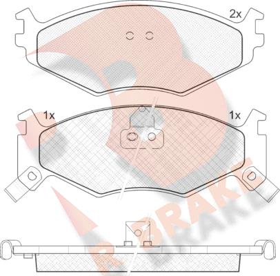 R Brake RB1056-205 - Гальмівні колодки, дискові гальма autozip.com.ua