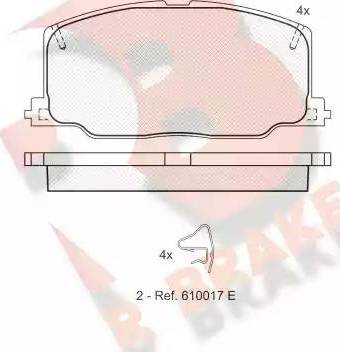 R Brake RB1004 - Гальмівні колодки, дискові гальма autozip.com.ua