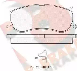 R Brake RB1001 - Гальмівні колодки, дискові гальма autozip.com.ua