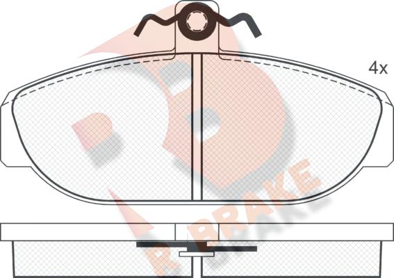 R Brake RB1014 - Гальмівні колодки, дискові гальма autozip.com.ua